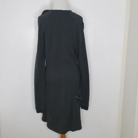 Horny Toad Hideout Dress Charcoal Gray Cowl Neck Long Sleeve Women Small - Picture 3 of 11